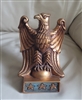 Bookend 1965 Progressive Art gold eagle home decor stars blue accent base sign