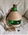 Vintage Chattanooga Glass Co 3 liter green bottle jug with original jute rope wrap