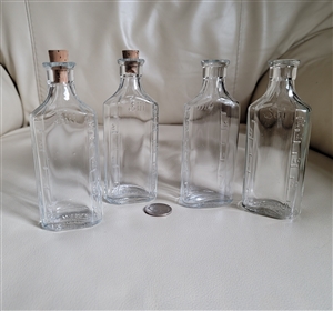 Vintage medicine clear glass bottles Owens 80 ml clear glass home and kitchen storage and decor