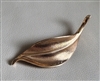 LC LIz Claiborne satin gold leaf brooch women jewelry  collectible gifts for any occasion