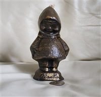 Vintage hand painted Inuit person wax candle with Pegs Totem Alaska label