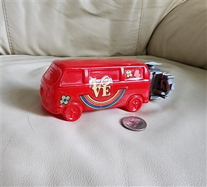 Avon Aftershave empty bottle Red Volkswagen with motorcycle shaped cork, collectible perfume bottles