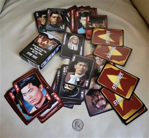 2013 CBS Studios Star Trek Aquarius novelty playing cards deck spread out with original box incomplete