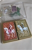 Vintage Stancraft plastic coated playing cards decks Renaissance decor.