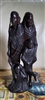 Vintage African Ujamaa Family Tree Hand Carved Wood Tribal Art Statue