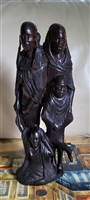 vintage african ujamaa family tree hand carved wood tribal art statue