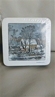 Sealed set of 6 vintage 1978 Avon watermill coasters with cork backing
