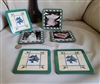 Six coaster by Pimpernel and Bears by Jeff Fleming collectible colorful various design set