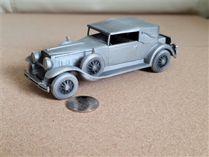1930 Packard Convertible solid pewter metal car model by Danbury Mint 1975