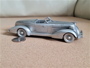 vintage Danbury Mint England pewter 1935 Auburn Speedster model car decor collectible display