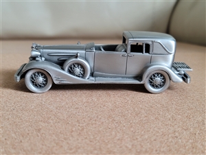 1933 Cadillac V16 Town Car pewter sculpture 1975 Danbury Mint hallmark