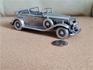 1975 Danbury Mint pewter 1931 Cadillac Phaeton car model hallmark