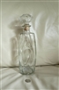 Vintage clear glass Schenley liquor bottle decanter with embossed monogram and stopper