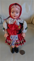 Plastic and rubber older Ethnic doll 8 inch tall collectible folk art souvenir
