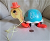 Fisher Price turtle pull toy no 773 from 1962, collectible vintage toys.
