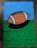 Vintage AGC large football field and football outdoor Nylon flag for display.