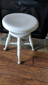 antique chas parker co piano stool with swivel assistant seat ball and claw feet preowned