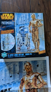 Star Wars Photomosaics Puzzle C3PO R2D2 2015 preowned condition collectible puzzle game