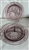 Indiana Glass Tiara nursery rhyme divided plates peach pink pressed glass children see saw scenery