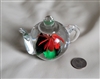 Vintage Dynasty Gallery Glass Teapot Paperweight Flower Decor