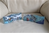 Fused glass art military airplanes in colorful ribbon  style set of two.