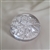 Heavy solid clear glass domed paperweight with a 3D frosted snowflake design on the base preowned Avon France