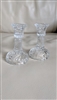 Preowned vintage miniature travel glass candle holders set