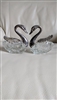 Hong Kong Swans salt cellar silver plated metal