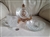 Vintage Indiana Glass clear Diamond Point pattern 3 piece snack set with cup plate and bowl
