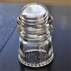 Hemingray-9 insulator Style 4 telephone rural system pony in clear glass