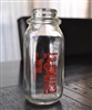 Preowned vintage Duraglas half pint milk bottle with red Mayflower Milk advertising 150s