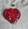 Red heart paperweight with floral decor paperweight home decor.