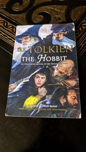 The Hobbit J.R.R. Tolkien illustrated graphic novel 2001 and Gandalf glass dome paperweight 2012 collector set for fantasy fans