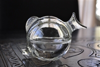 Preowned vintage Anchor Hocking clear pressed glass fish shaped trinket tray or salt cellar