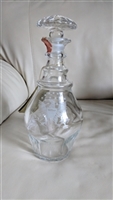 Vintage 1976 Old Grand Dad Bicentennial glass bourbon decanter with engraved eagle and stopper