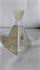 ITALIAN genuine crystal pyramid perfume bottle empty elegant bottle vanity decor collectible
