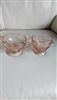 Creamer Sugar Set Depression Glass Federal Sharon Pink 1930s