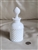 Westmoreland white milk glass square perfume bottle with sharp diamond point pattern and matching faceted stopper