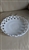 Vintage Westmoreland white milk glass 10 inch cupped bowl with Doric lacy pierced border