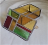 Stained glass multi color storage box vintage elegant handcrafted art glass box home decor and gifts
