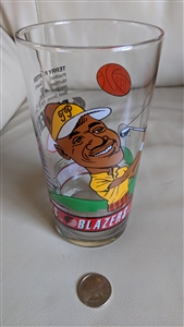Terry Porter Blazers 92 93 glass mug collectible basketball collectible glass home decor