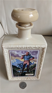 Vintage 1968 JW Dant Paul Bunyan Americana Collection bourbon whiskey decanter with stopper