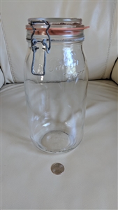 Made in France Le Parfait 10 inch glass jar wire