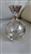vintage royal limited italian 24 percent lead crystal perfume bottle with hand painted gold gilded hearts and triangle stopper