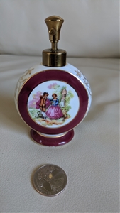 I W Rice Imports Co porcelain perfume bottle sprayer collectible vintage vanity accessories