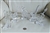 set of 5 vintage italian krystacolor lead crystal figurines including a harp mandolin french horn saxophone and violin