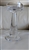Vintage 1990s clear glass pillar heavier candle holder tabletop decor