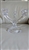 Noble Excellence handmade German crystal 3 candle holder with ribbed center and diamond cut cups