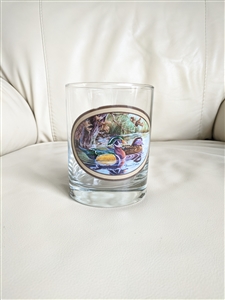 Vintage Norman Rockwell ducks illustration whiskey tumbler drinking glass