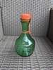 Vintage Italian green glass beehive bottle with cork stopper